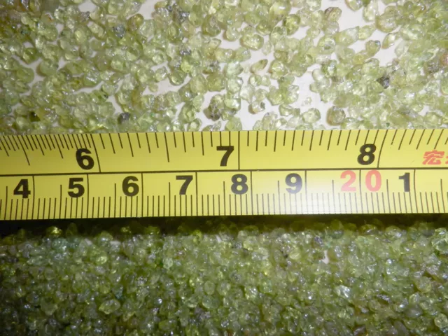 Tumbled Green Peridot Crystal 0.05 to 0.3 carat Tiny Pieces 180 gram Lot