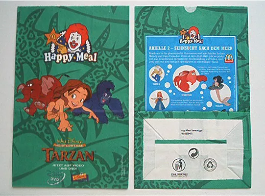 1x Tarzan  Happy Meal Tüte 2000 ERB & Disney & McDonald´s