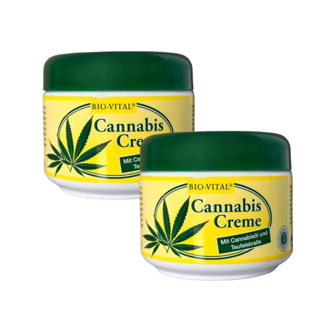 2x 125ml BIO-VITAL Cannabis Creme mit Teufelskralle Körpercreme Hanf Creme