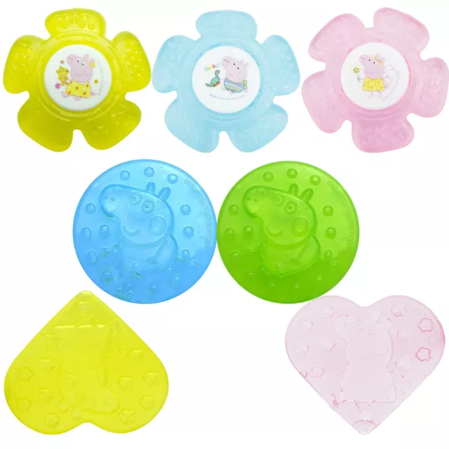 Peppa Pig Water Filled Baby Teethers,BPA Free Chewable Silicone Teething Ring