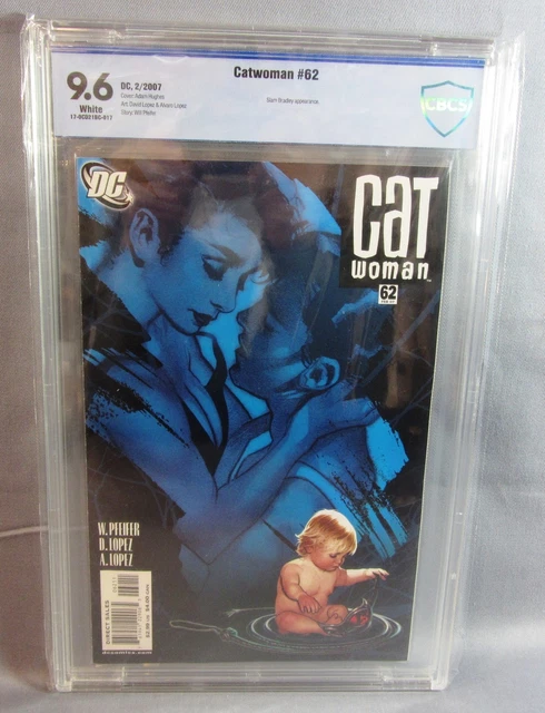 CATWOMAN #62 (Adam Hughes Cover) White Pages CBCS 9.6 NM+ DC 2007 cgc
