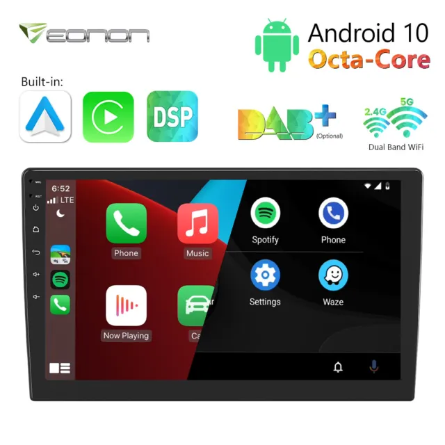 Android 10 10.1 Inch Car Stereo Radio In Dash GPS Navi Wifi FM DSP No-DVD Player