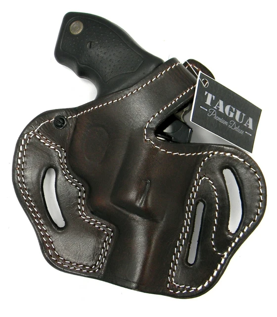 TAGUA RIGHT HAND Leather Thumb Break Belt Holster for REVOLVERS