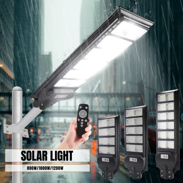 1200W 1.2KW Solar Street Lights Outdoor Dusk to Dawn Solar Security Flood Lights 2