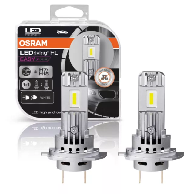 Par de Lámparas Bombillas Osram H7 LED Hl Easy Luz Blanca 6000K