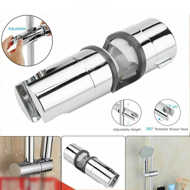 Soffione Doccia Sostegno Asta Palo Supporto Regolabile Cromato Per D.22-25mm
