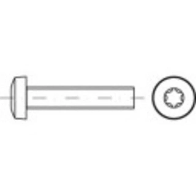 Vis à tête bombée TOOLCRAFT 146070 200 pc(s) M3 4 mm tête bombée profil Torx