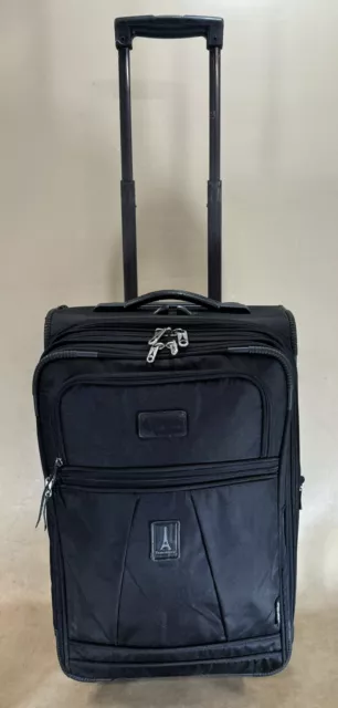 TRAVELPRO CREW 5 Black 22" Upright WHEELED Expandable CARRY ON Suitcase 7422