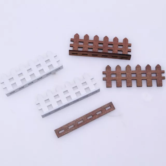 5Pcs 8*3cm Mini Wooden Fence DIY Miniature Fairy Garden Wood Barrier Dollhoud ny