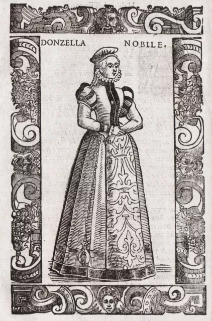 Augsburg Bayern Deutschland woman Frau costume Tracht Holzschnitt Vecellio 1590