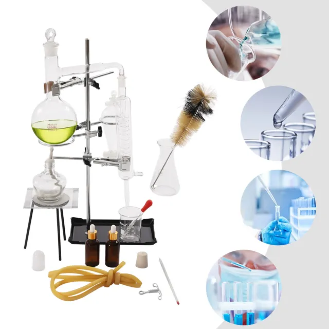 500ml For Chemistry Experiment Lab Glassware Equipment Distillation Apparatus/
