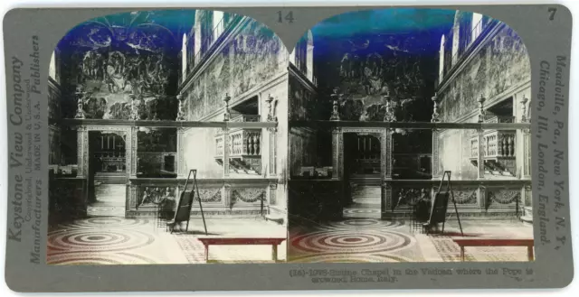 Stereo, Keystone View Company, Underwood & Underwood, Sistine Chapel in the Vati