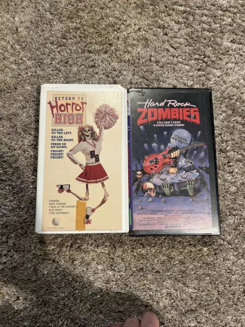 80S HORROR VHS Lot Hard Rock Zombies Return To Horror High Cut Box $83. ...