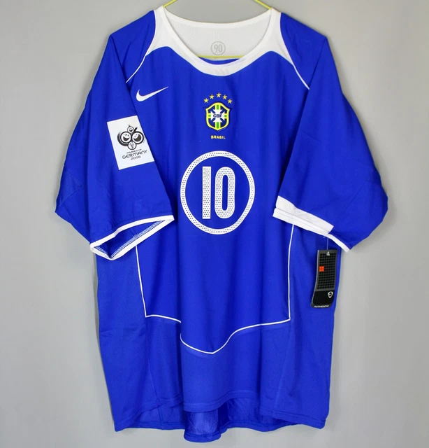 Bnwt Brazil Brasil National Team 2004 2006 Away Shirt Jersey #10 Ronaldinho