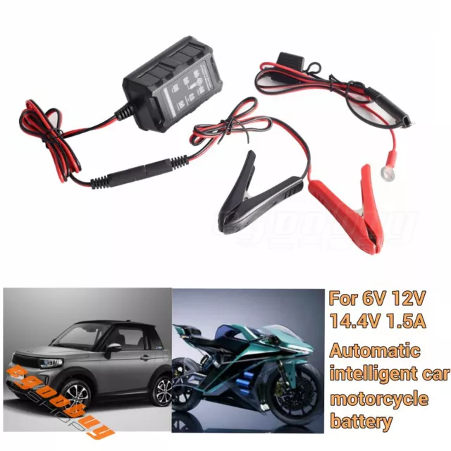 Maintenance 6V12V14.4V 1.5A Portable Battery Charger For Electric Car Motorcycle