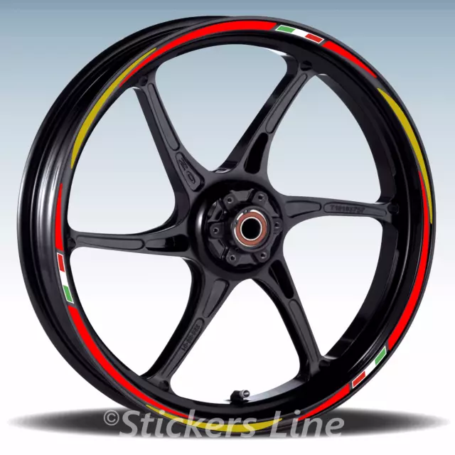 Adesivi ruote moto strisce cerchi per DUCATI 848 mod. Racing 3 stickers wheel