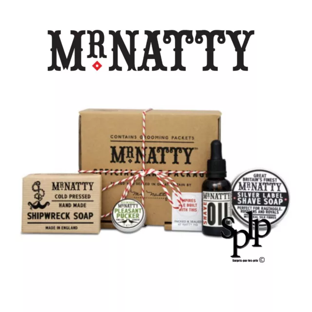 Mr Natty Coffret de 4 Soins Homme pour le Visage huile savon valeur 55 € Neuf