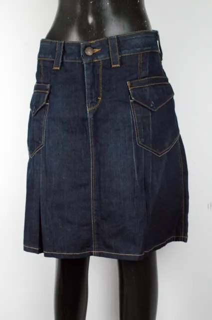 Gonna Jeans Donna Wrangler Taglia 42 Skirt Denim Cotone Blu Jupe Minigonna Woman 3