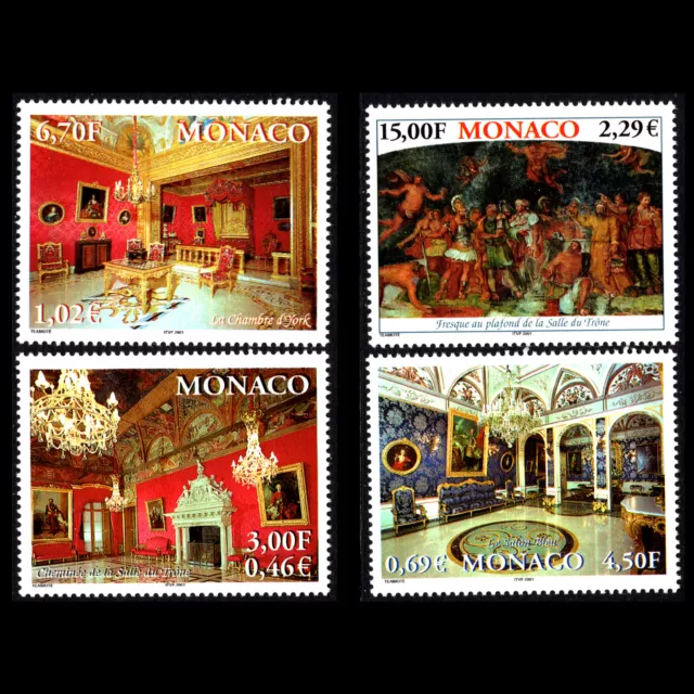 Monaco 2001 - Royal Palace - Sc 2216/9 MNH