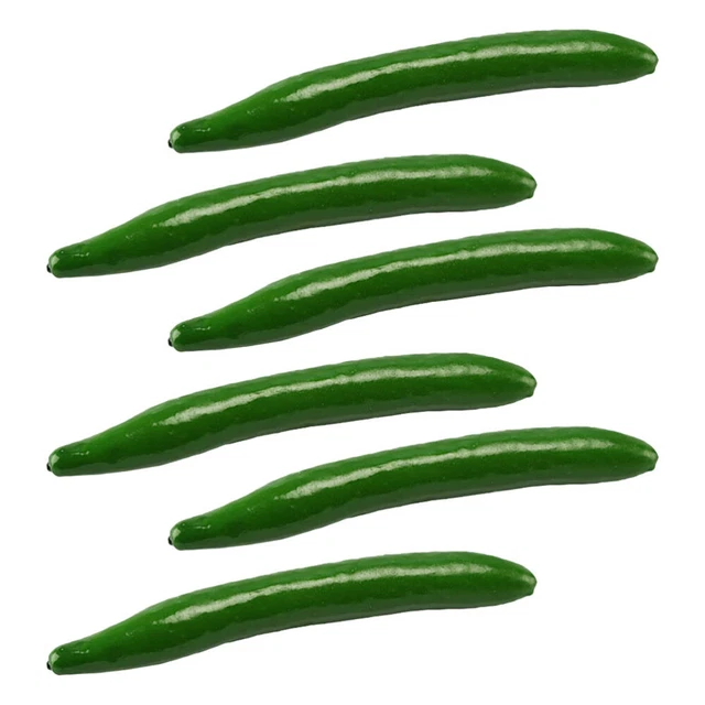 SOIMISS Lot De 6 Faux Concombres Verts Artificiels – Légumes Simulés Réalistes Pour Décoration Cuisine, Maison Ou Accessoires Photo