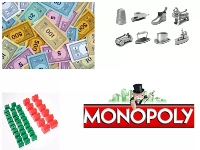 Monopoly NFL Football Collector's Edition REPLACEMENT PIECES Money Board  Deeds 