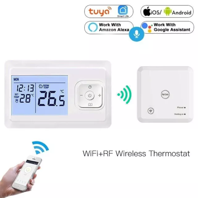 3A WiFi RF Smart Thermostat Gas Boiler Room Heating LCD Temperature Controller