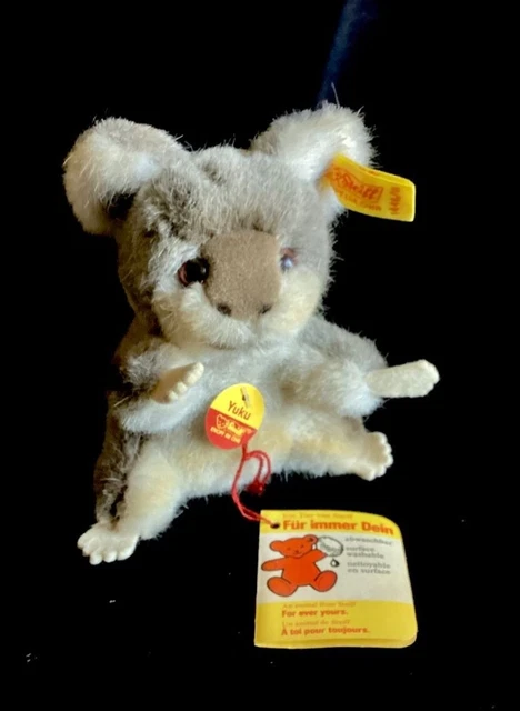GERMAN STEIFF YUKU Koala Bear 4 1/2 Inches Vintage 1980s