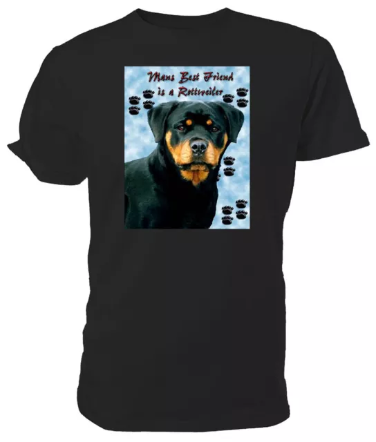 Rottweiler Dog T shirt, Mans Best Friend  Choice of size & colours mens/womens 2