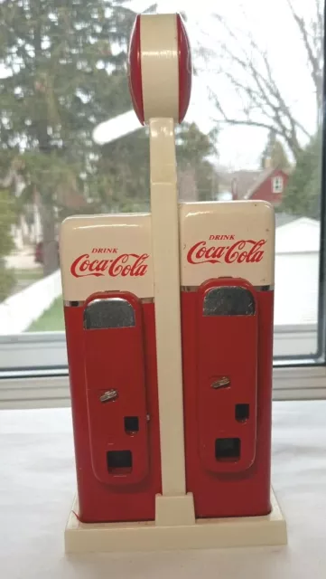 Vintage 1993 Coke Coca Cola salt & pepper shakers Shaker with Stand Soda Pop