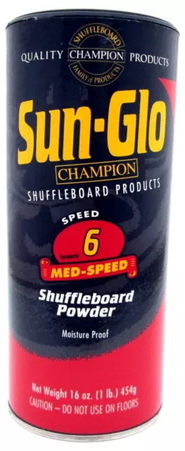 Sun-Glo #6 (Med-Speed) Shuffleboard Powder Wax 16 Oz Can, Single