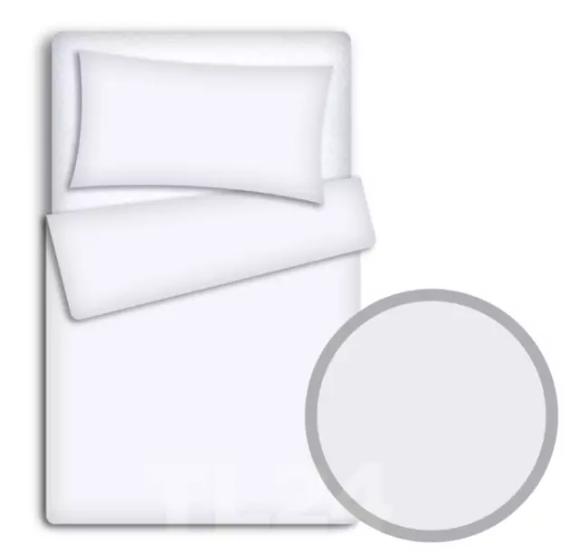 BABY BEDDING SET 120x90 PILLOWCASE DUVET COVER 2PC FIT COT 120x60 WHITE