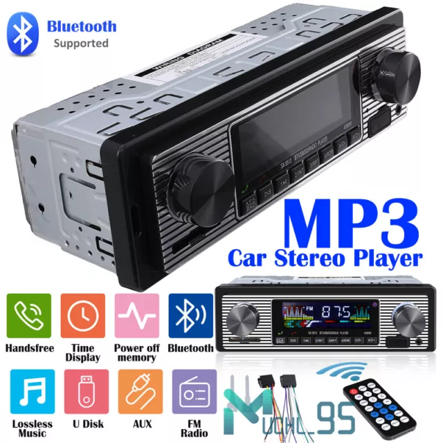 Reproductor de radio MP3 con audio estéreo para automóvil Bluetooth FM/SD/AUX