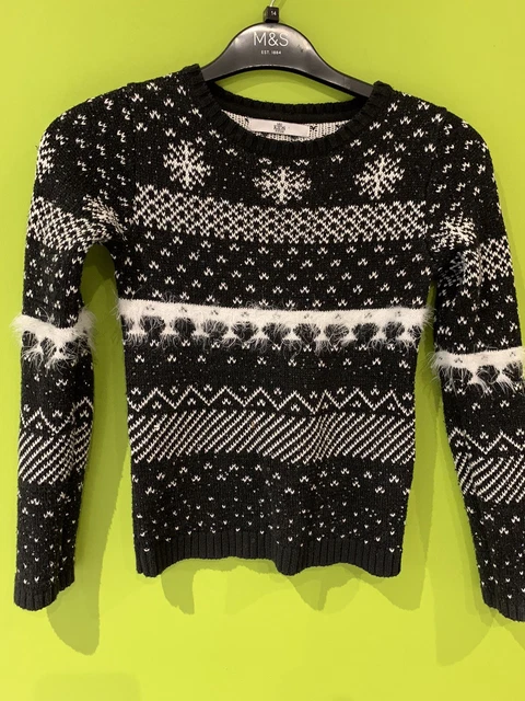 Marks and Spencer Girls sequin Jumper Age 8/9 Years