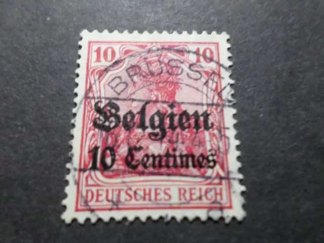Belgien Besetzung Deutsche, 1914 Briefmarke 3, Entwertet, Belgium, Deutschland
