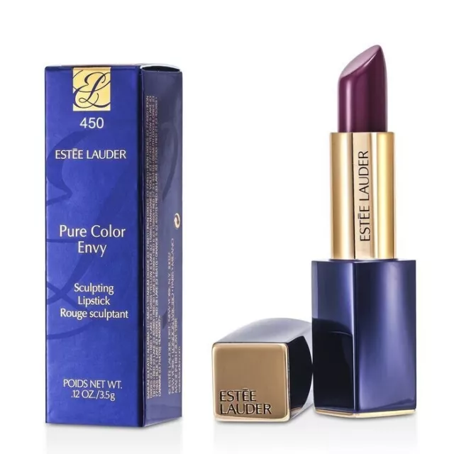 Estee Lauder Pure Color Envy Formen Lippenstift - 450 unverschämte Pflaume - Brandneu in Verpackung