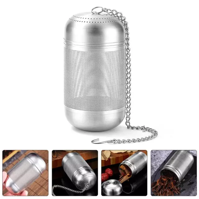 Uovo da tè e setaccio in acciaio inox, palla da tè a maglia fine con gancio a catena Hot U5