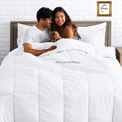 Down Alternative Reversible Comforter 1000 TC Egyptian Cotton Select Color&Size