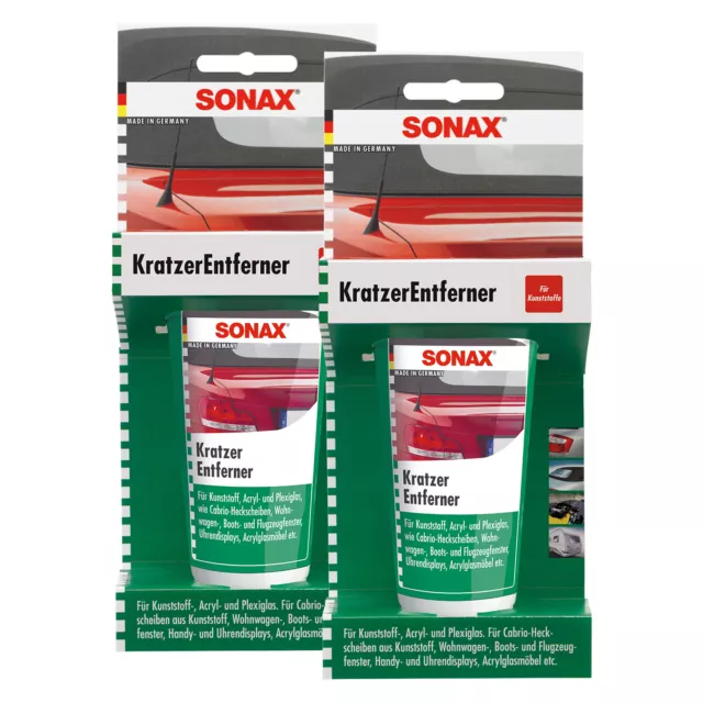 2 x 75 ml Sonax Kratzerentferner NanoPro für Kunststoff-, Acryl und Plexiglas