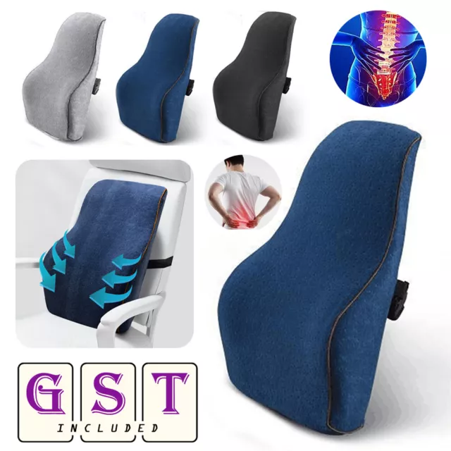 Memory Foam Lumbar Support Office Car Cushion Home Seat Pillows Pillow Back