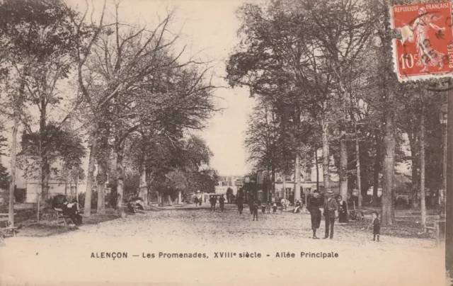 CPA 61 ALENCON Les Promenades XVIIIé Siècle Allée Principale