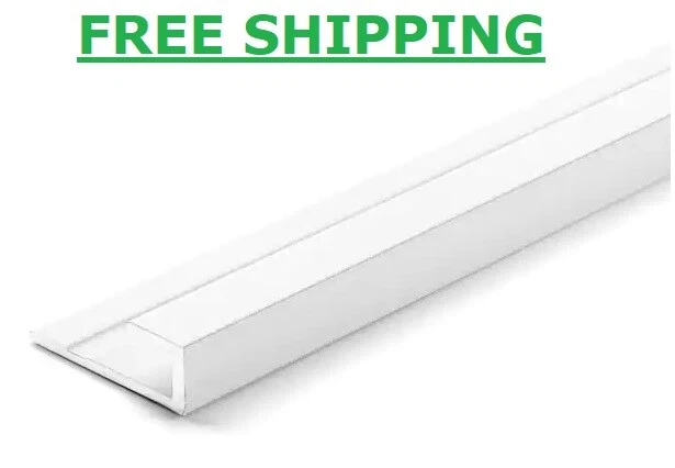 Floor Transition Strip Aluminum White Anodized 8mm 1 in. x 84 in. Square Shape Floor Transition Strip Aluminum White Anodized 8mm 1 in. x 84 in. Square Shape