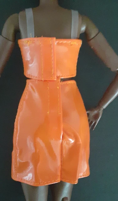 Barbie Doll Clothes BMR 1959 Original Fab Orange PVC Logo Skirt & Top. NEW!! 2