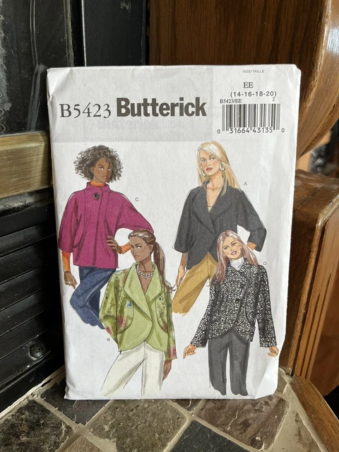 2009 Butterick B5423 Misses Jacket Size EE 14-16-18-20 Sewing Pattern Uncut FF