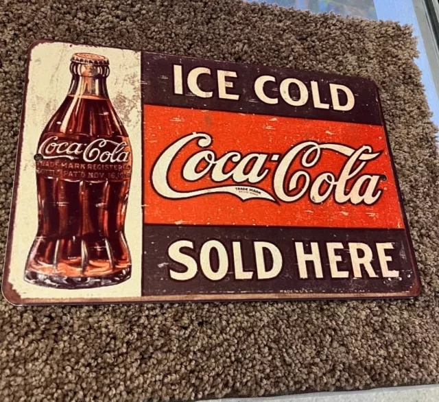 Coca Cola  replica Metal Aluminum 8"x12"