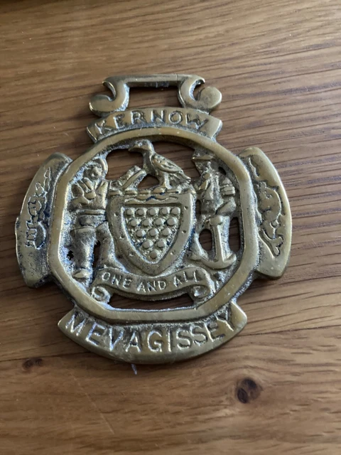 vintage Horse Brass - Kernow- Mevagissey