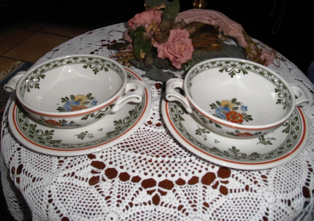 Villeroy & Boch Wildrose/ Frühstücksgedeck/Kaffeegedeck/Tasse/Untertasse/Teller Villeroy & Boch Wildrose/ Frühstücksgedeck/Kaffeegedeck/Tasse/Untertasse/Teller