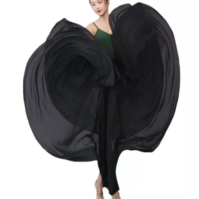 Damen Lang Elegant Chiffon Bauchtanz Maxirock Ballsaal Dancewear Kostüm Dünn