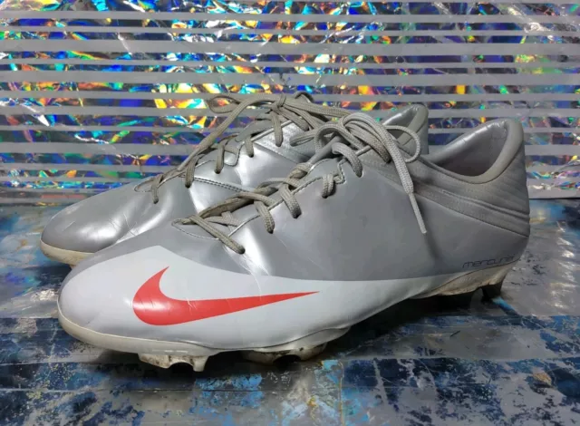 NIKE MERCURIAL TALARIA Vapor 5 FG Football Boots UK Size 12 Silver White 2009 145.00 PicClick UK