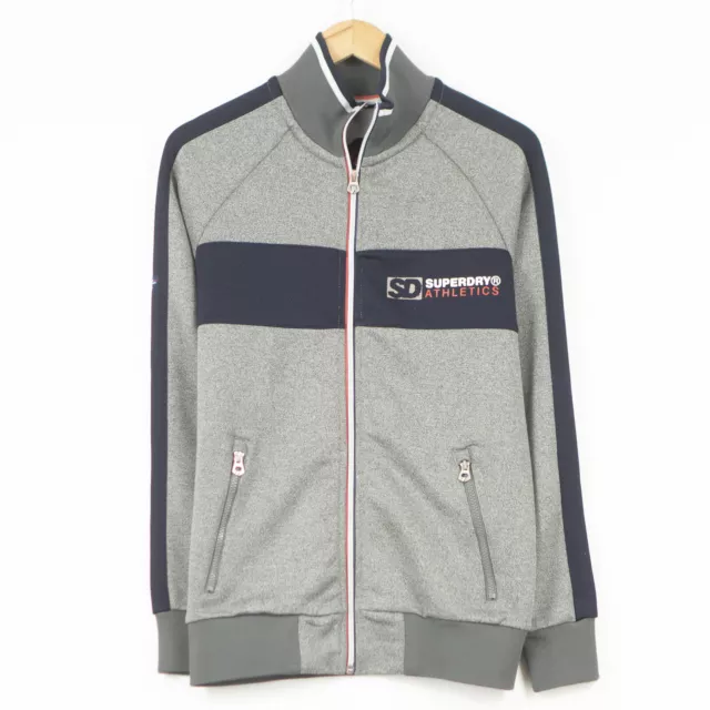 Superdry Deporte Chándal Gris Chaqueta Hombre SIZE S SMALL