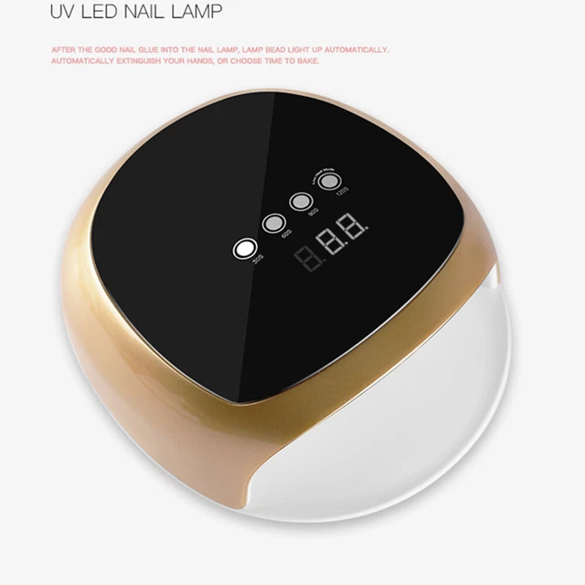 Asciuga unghie UV LED 52 W Lampada Luce Gel Smalto Polimerizzazione con 4 Impostazioni Timer anni 30 60 2
